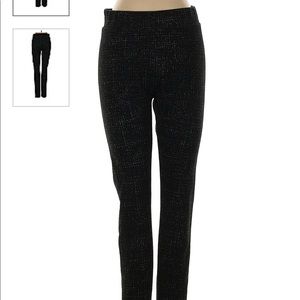 LOFT black speckled leggings, L, Never worn